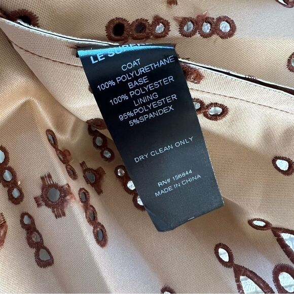 LE SUPERBE PLEATS TO MEET YOU SKIRT BROWN VEGAN LEATHER Medium MSRP $395 NEW - Picture 8 of 8